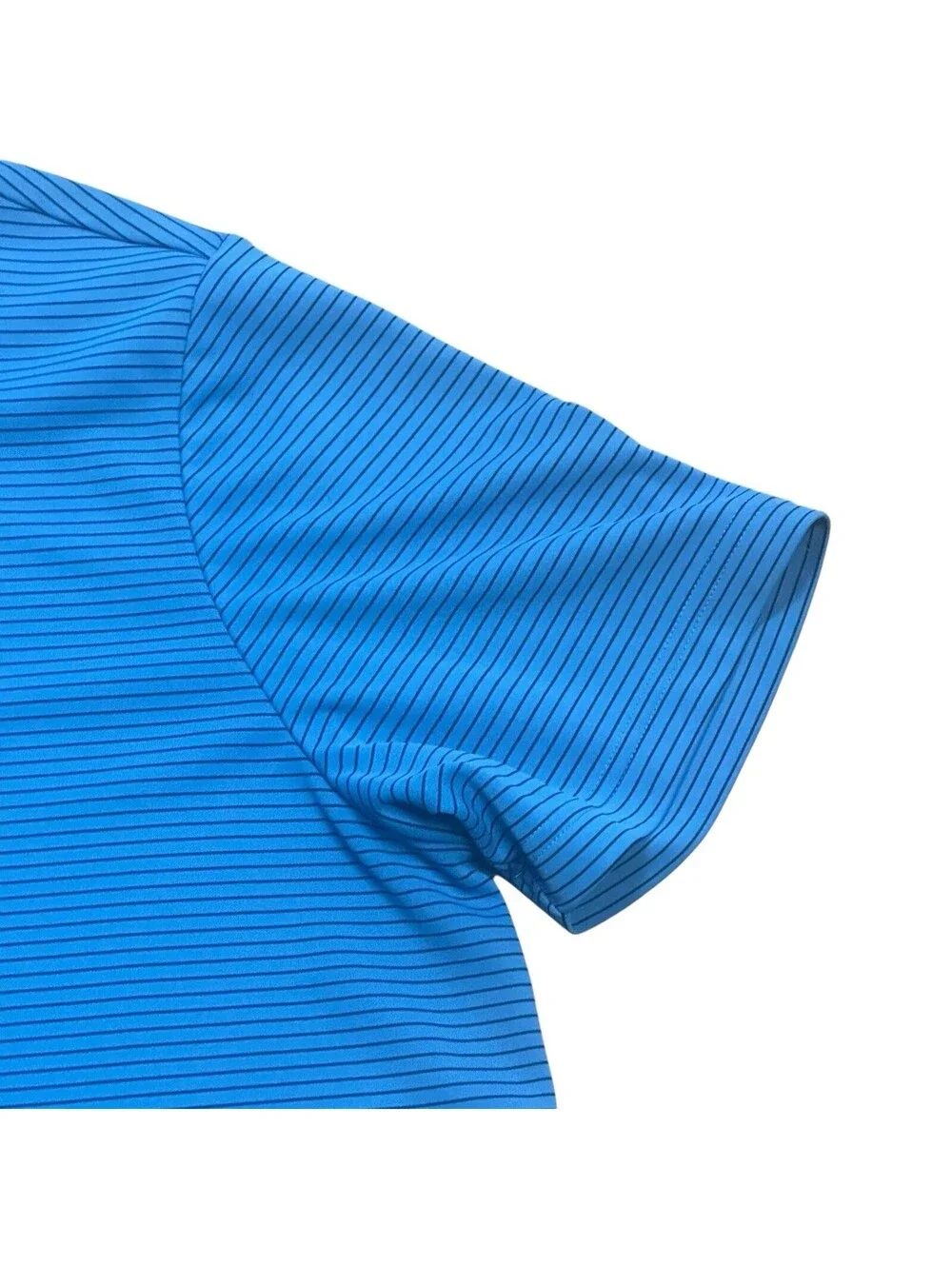 Adidas Polo Shirt Mens 2XL Blue Striped Short Sleeve